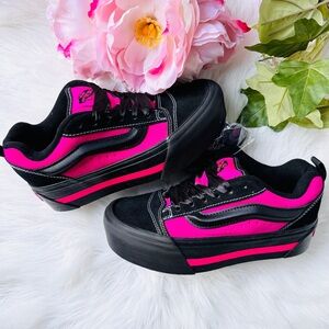 Vans Knu Stack Satin & Suede Platform Sneakers